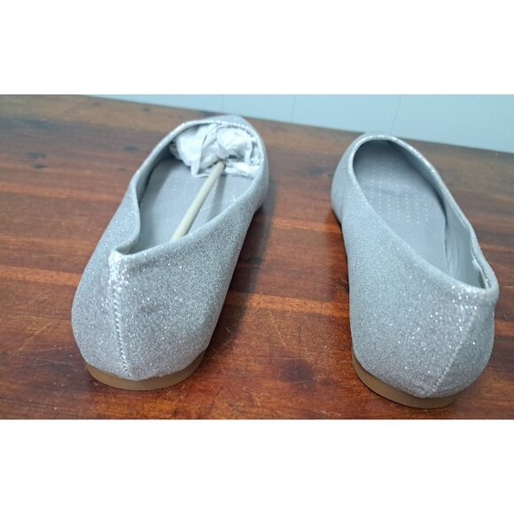 Dream Pairs Silver Glitter Pointed Toe Slip On Ballet Flats Dress Shoes 8.5 - Picture 3 of 6
